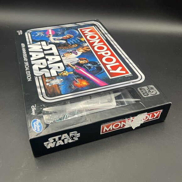 Star Wars Monopoly 40th Anniversary Sp Edition Disney Hasbro Complete Box Damage - Picture 7 of 12